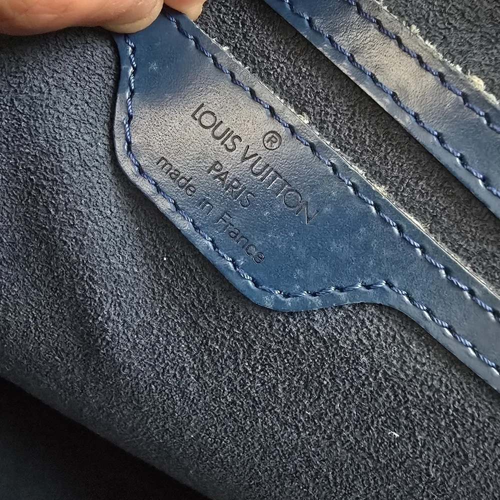 Louis Vuitton Blue Epi PM Leather Tote